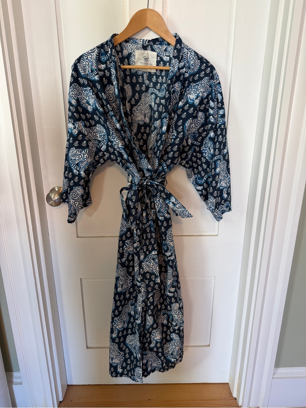 Printfresh Navy Baghera Robe